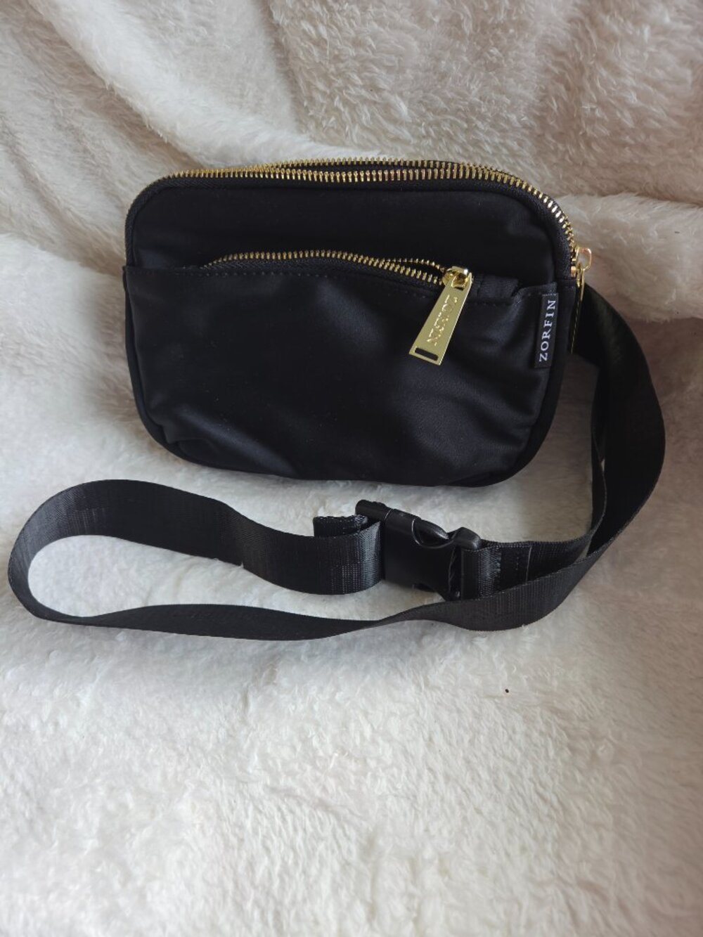 ZORFIN Fanny Pack/Crossbody Belt Bag, Black, NWOT